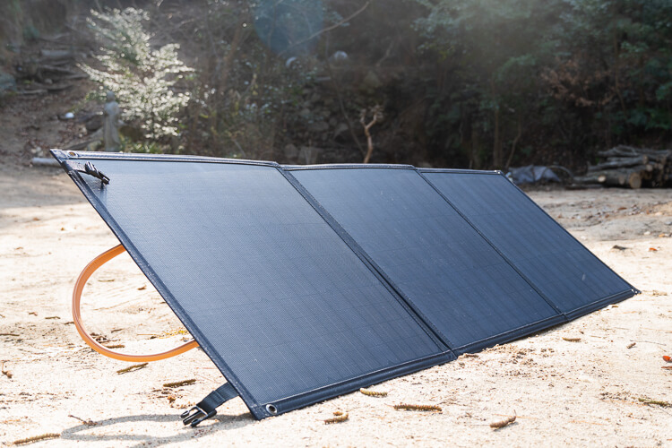 PowerArQ Solar120】ポータブル電源とセットでさらに安心！折りたたみ 
